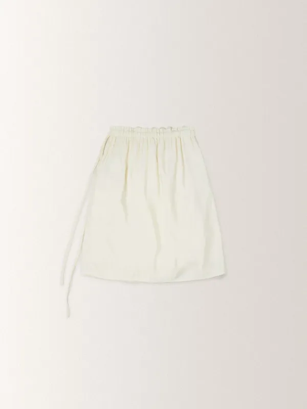 BANDING BALLOON MIDI SKIRT [ BUTTER ]
