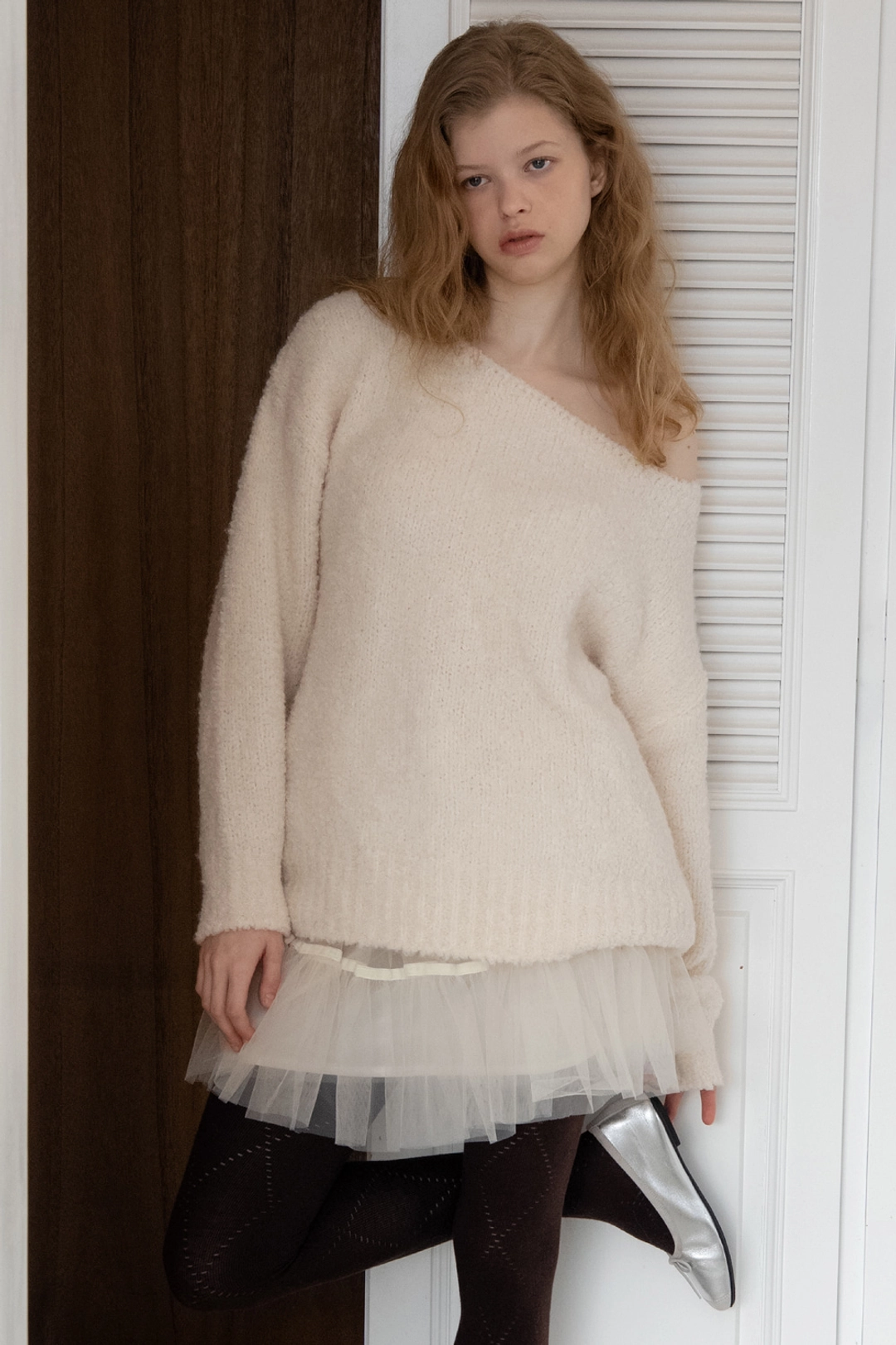 위드아웃썸머 Blush boucle knit_ivory 상품 이미지 2