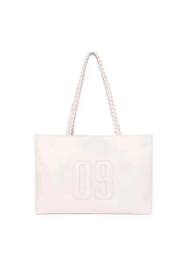 09 Numbering leather bag, Baby Pink
