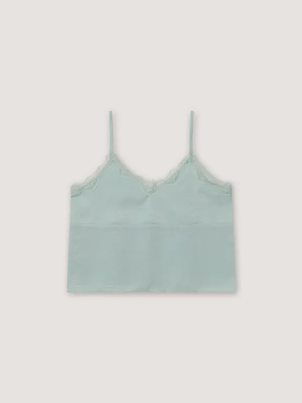 Ponds Satin Blouse - Mint