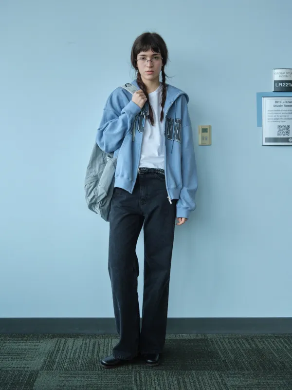 Low Soft Sweat Zip-Up Hoodie_Baby Blue