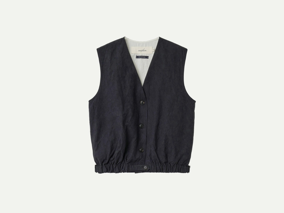 비아플레인 Via Hairy cotton vest (Black) 상품 이미지 1