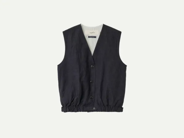 Via Hairy cotton vest (Black)