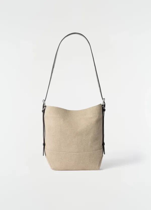 SMALL BELTED TOTE BAG IN HEAVY ECO COTTON CANVAS