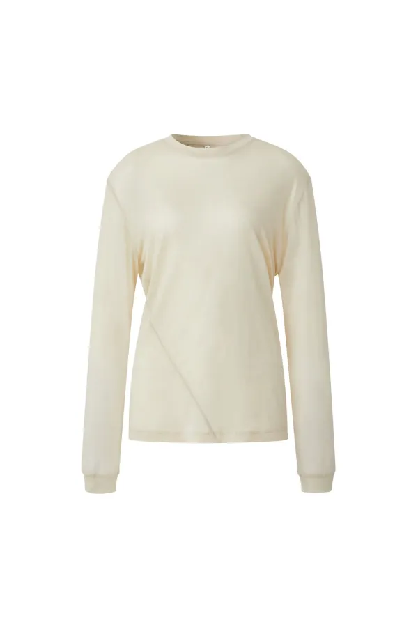 OBLIQUE LINE LONG SLEEVE TOP