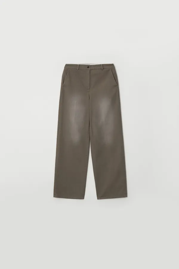 Washed Straight Pants (brown) - 아뜰리에에디션