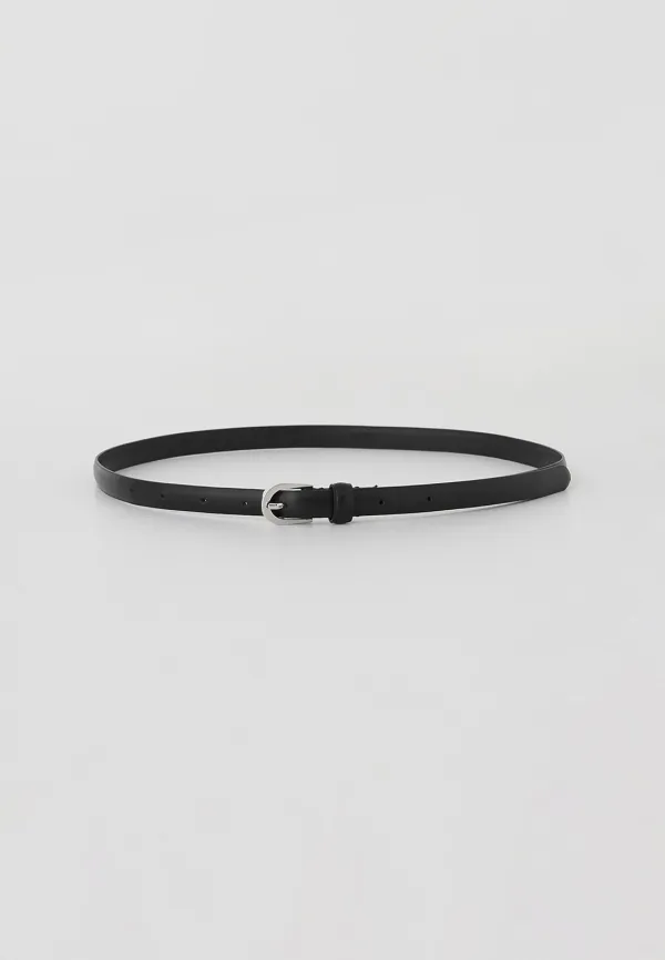 15MM CLASSIC ITALIAN LEATHER BELT - BLACK/SILVER