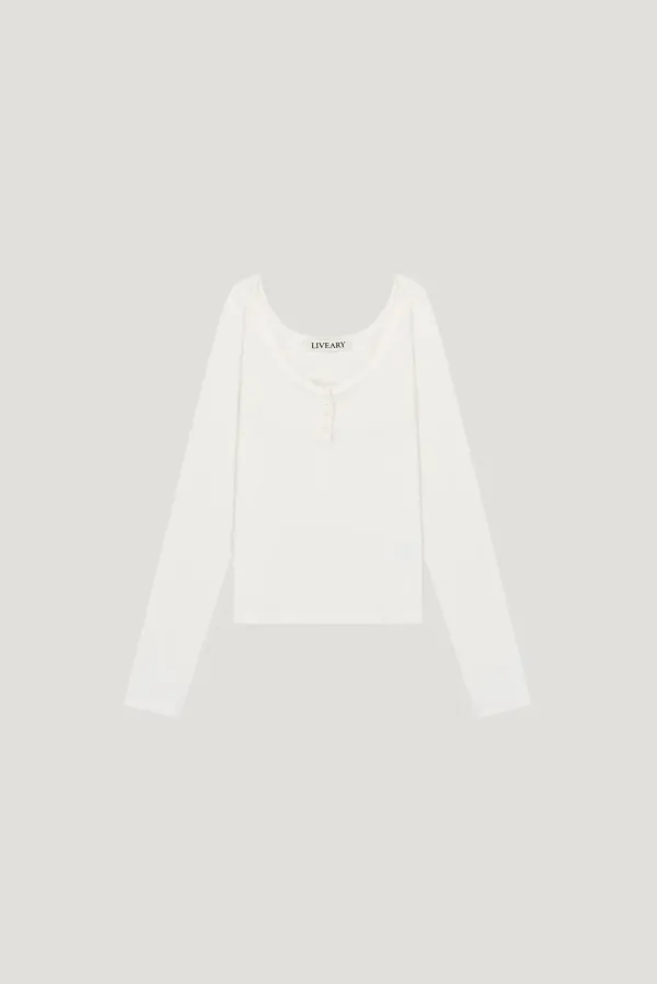 [L/V]  CLASSIC BUTTON TEE (WHITE)