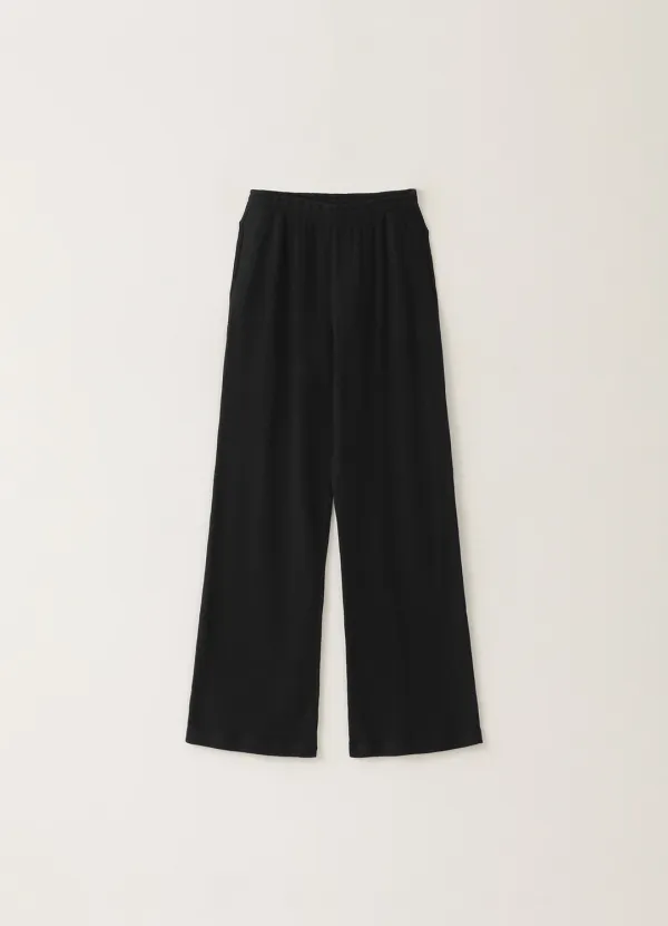 3RD / Waffle Straight Pants - Black