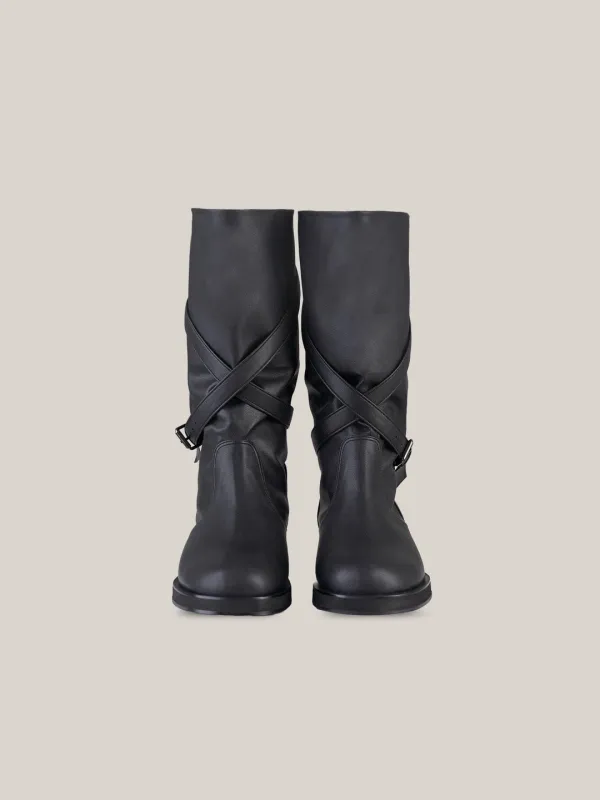CROSS BELT BOOTS[ BLACK ]