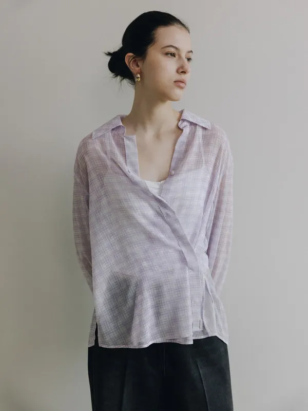 Open-collar cross oversized Shirt SW6XB719-88