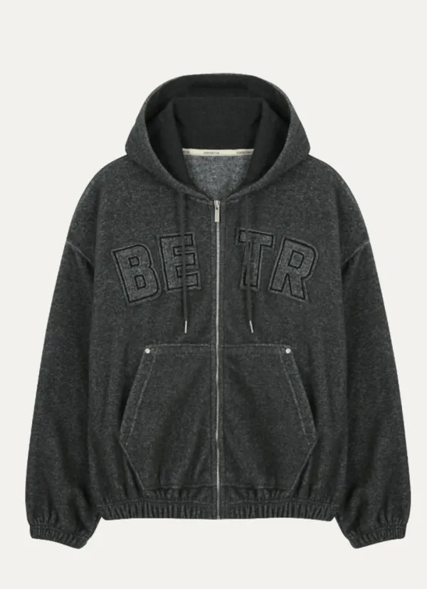 BETR fleece hoodie zip-up [KNFW04JP05]_[2color]