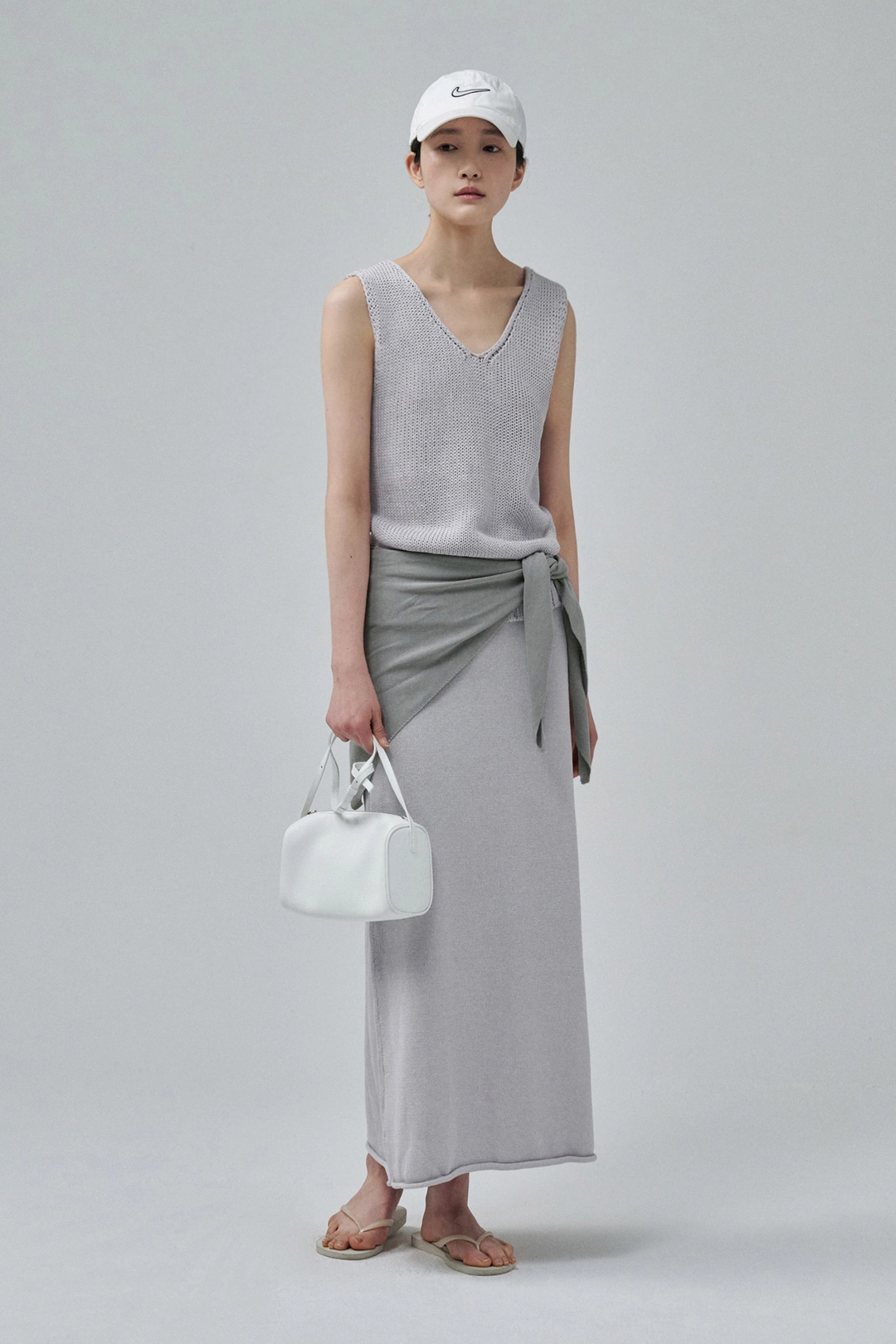 세이지먼트 MORIN LONG KNIT SKIRT_GRAY 상품 이미지 2