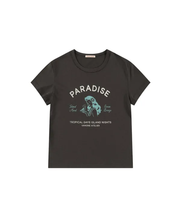 A3616 Paradise 티셔츠_Charcoal