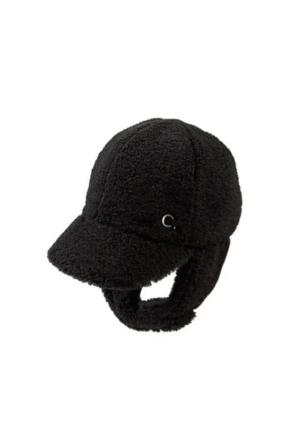 [24FW clove] Teddy Hat_Women (Black)