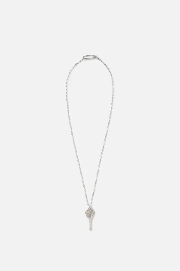 KEY CHAIN LONG NECKLACE - SILVER