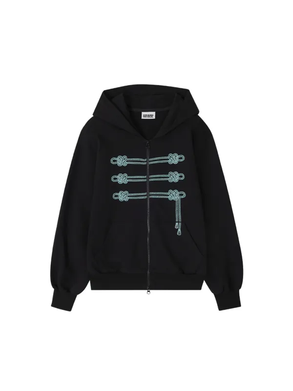 NAPOLEON TOGGLE ZIP HOODIE_BLACK