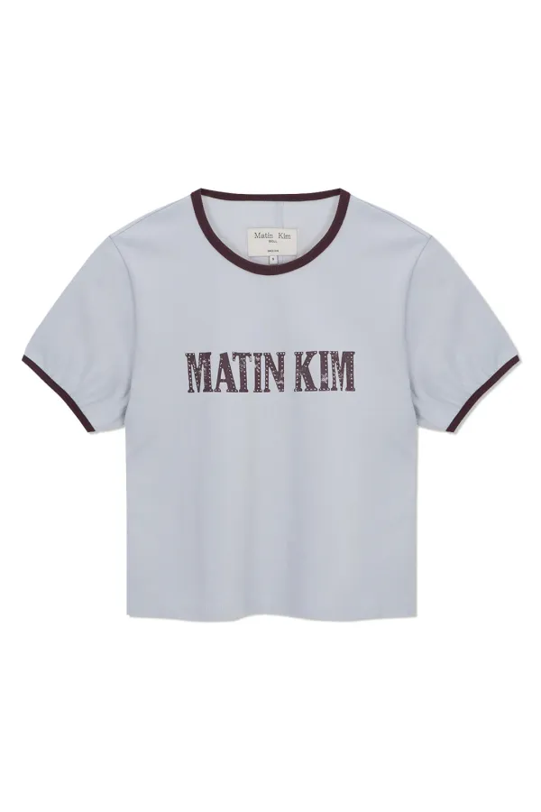 STUD LOGO RINGER TOP IN SMOKE BLUE