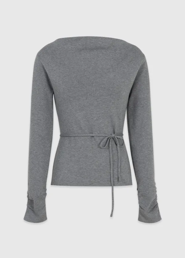  [44-120]  Sadie Cowl Neck Strap Knit  새디 카울-넥 스트랩 니트 (겨울-데일리룩-캐주얼룩-데이트룩-페미닌룩-카울넥-허리스트랩-빅사이즈-자체제작) 