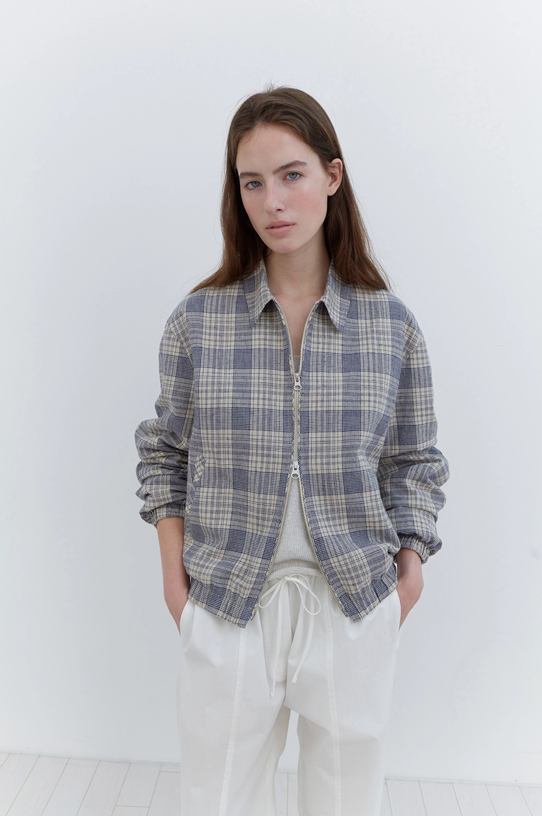 엘오61 Aoi Check Blouson 상품 이미지 2