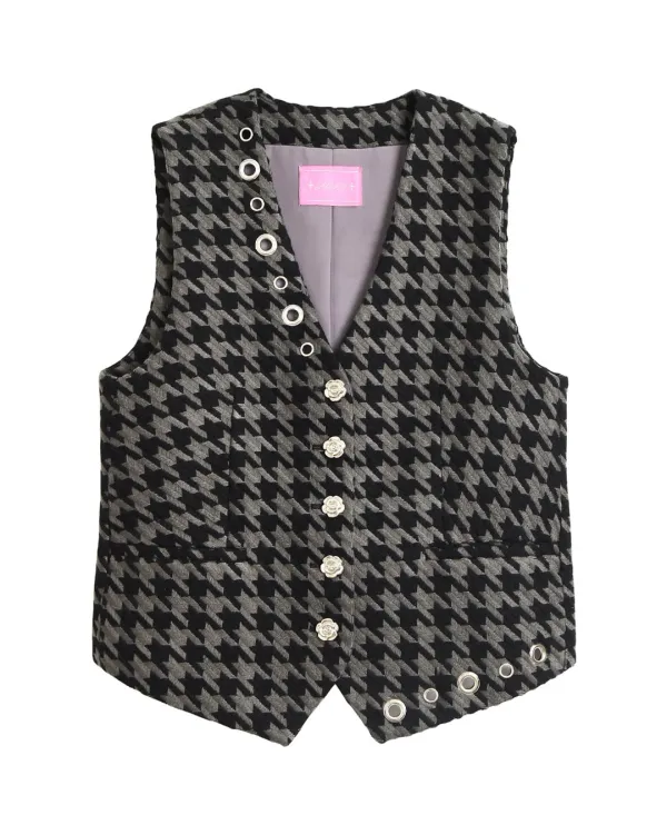 Hound Tooth Rock Vest