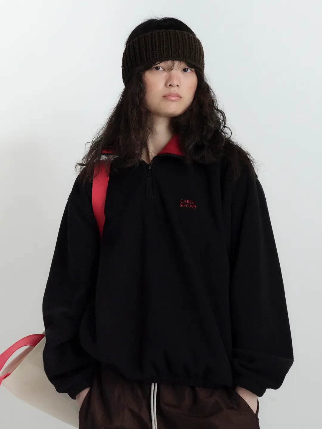 캐롤쇼페 DAILY FLEECE PULLOVER IN BLACK 상품 이미지 2