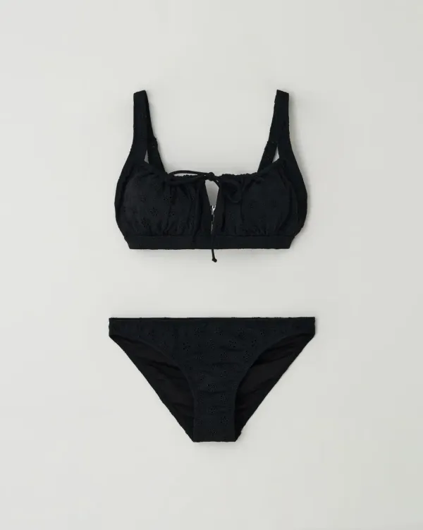Lace punching bikini