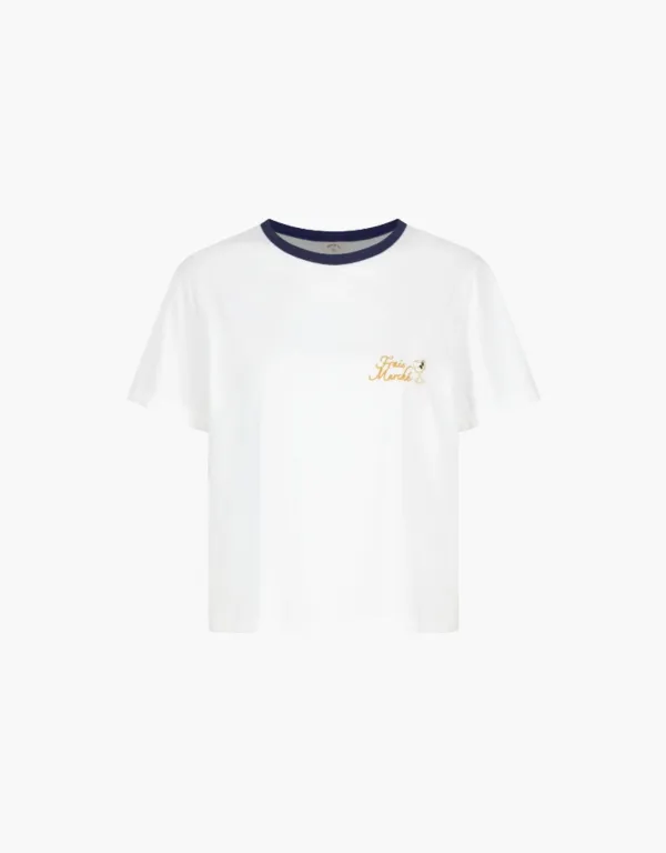 check table ringer t-shirt - ivory