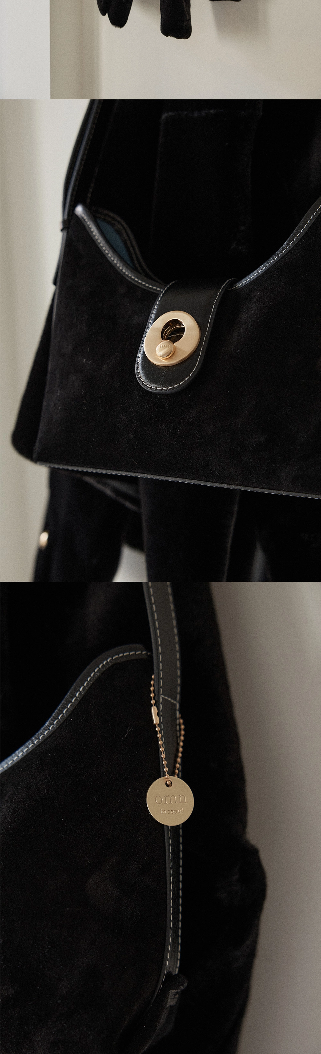 옴니포턴트 momentum tote bag(small) _Suede black 상품 이미지 3