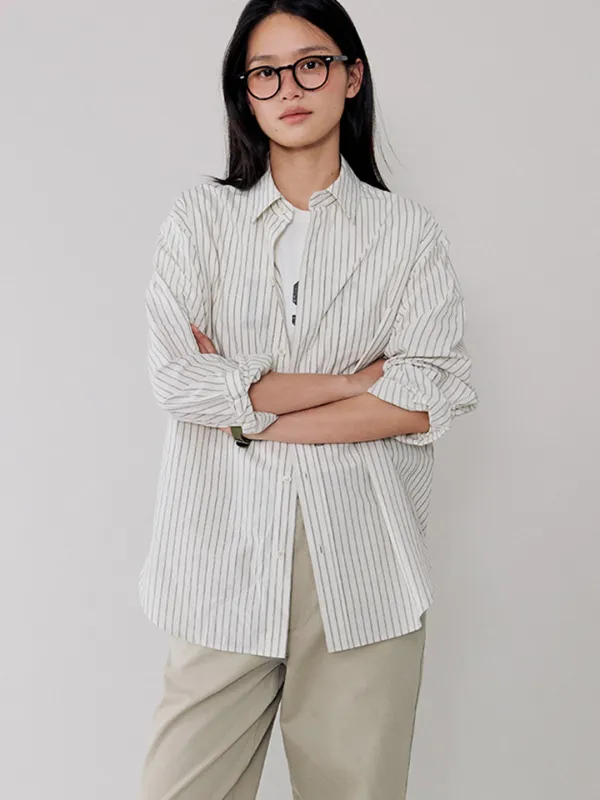Noah stripe shirt_natural