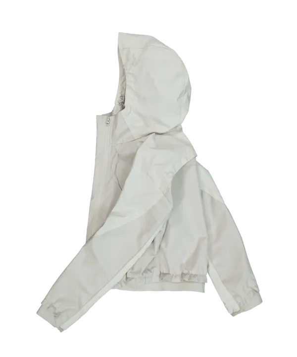 Paneled Crop Shell Jacket / Warm Grey