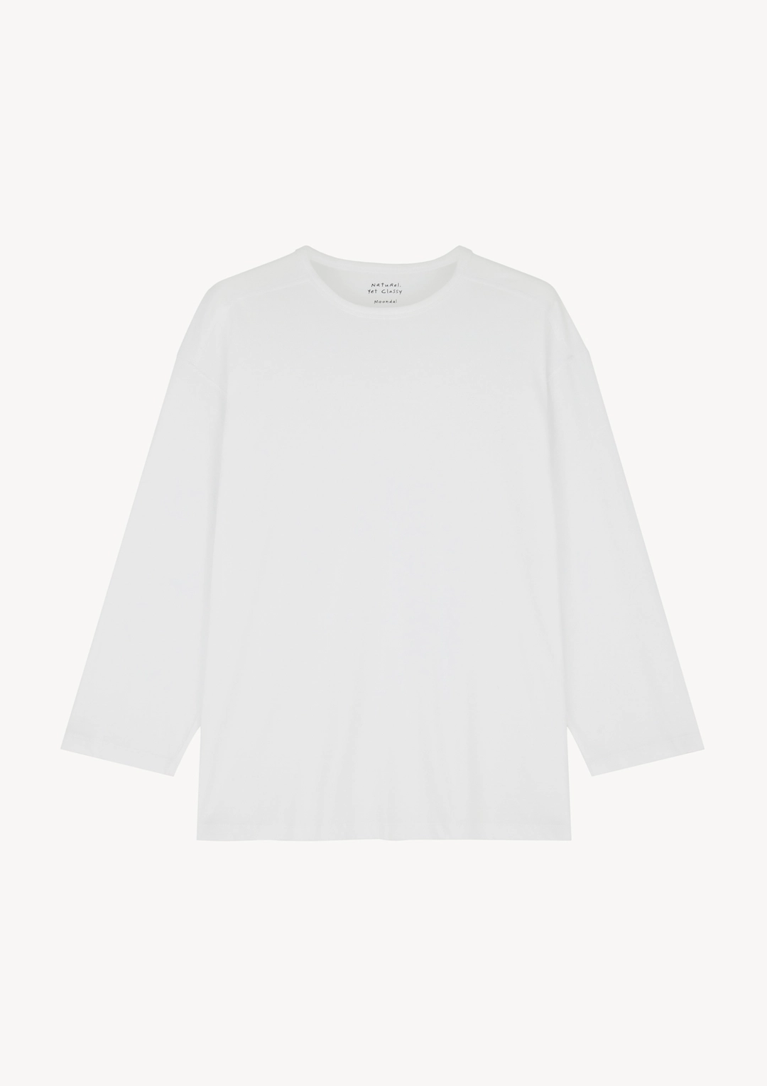 문달 Dane R-Neck T-shirt in White 상품 이미지 1