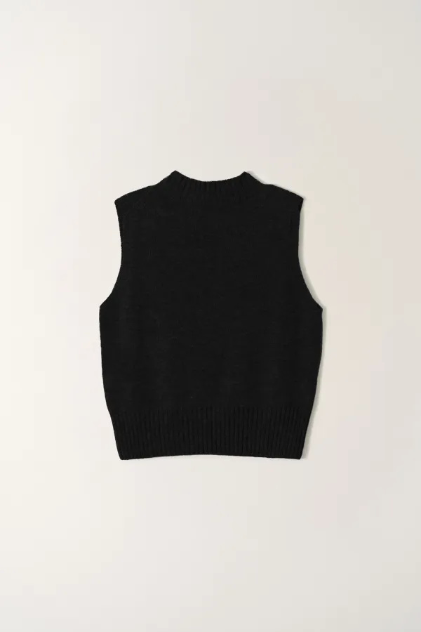 4TH / Cole knit vest (Black)