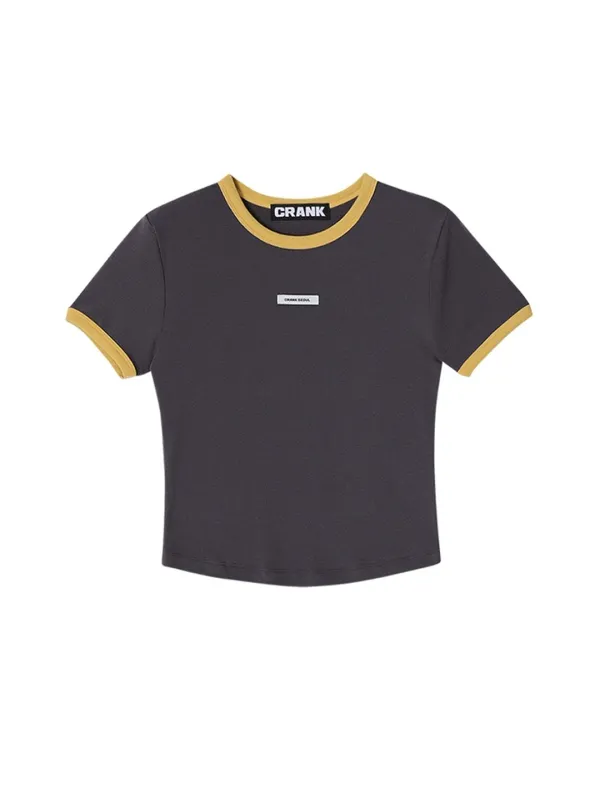 CREW NECK RINGER TOP_CHARCOAL