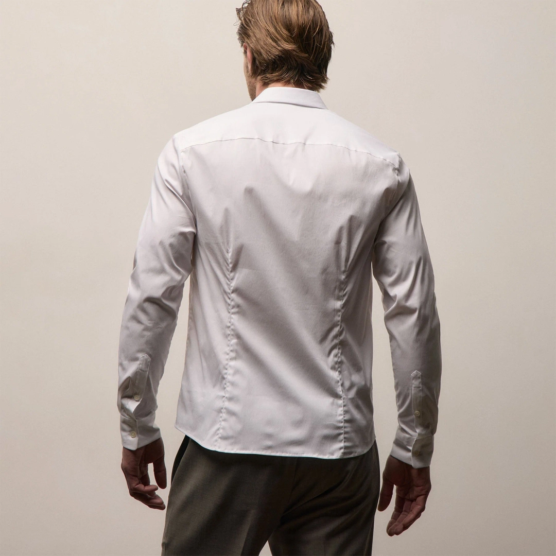 제임스펄스 Matte Stretch Poplin Dress Shirt - White 상품 이미지 3