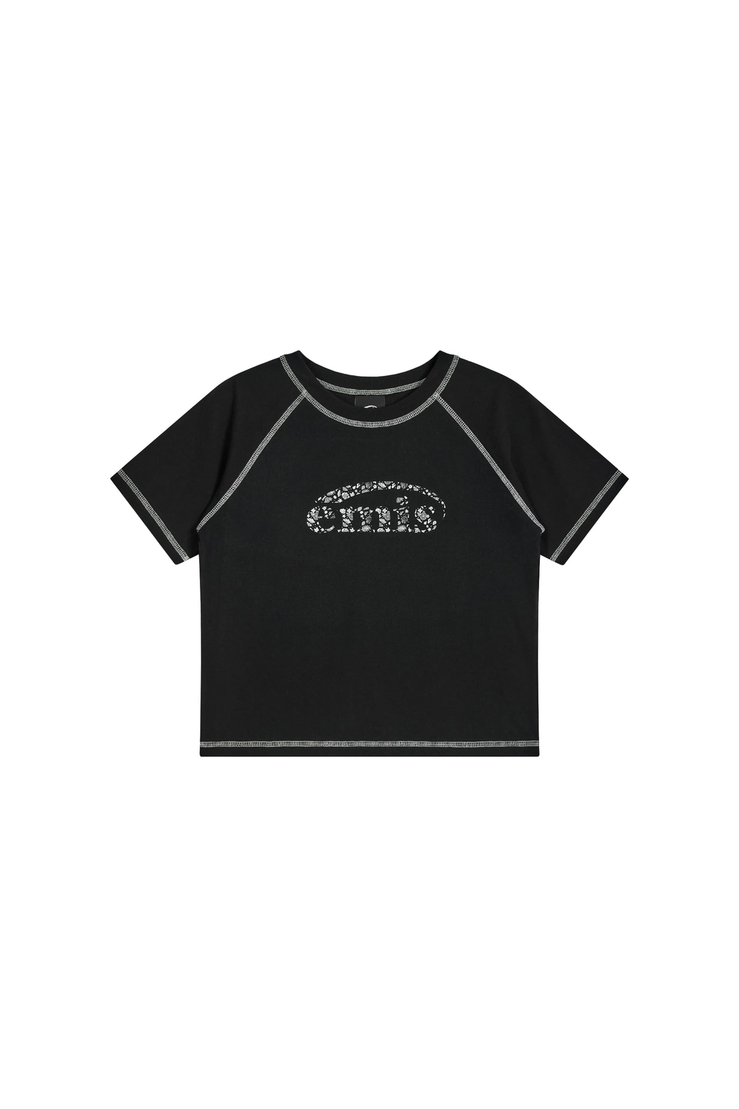 이미스 (W) COASTAL COVER STITCH T-SHIRT-BLACK 상품 이미지 1