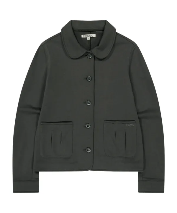 COZY SWEAT JACKET CHARCOAL