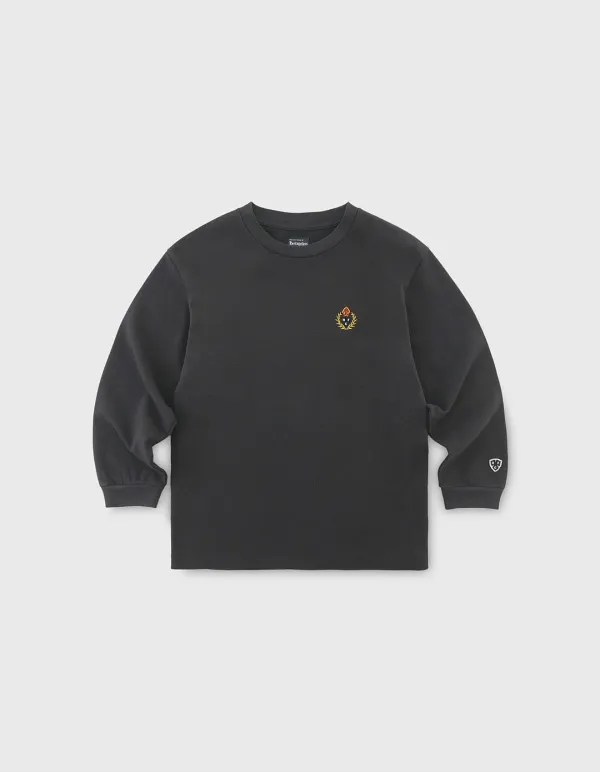 CHILDREN WASHED 14S LONG SLEEVE / Black