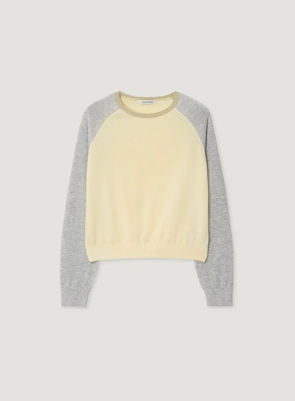 HERRIT RAGLAN KNIT_YELLOW