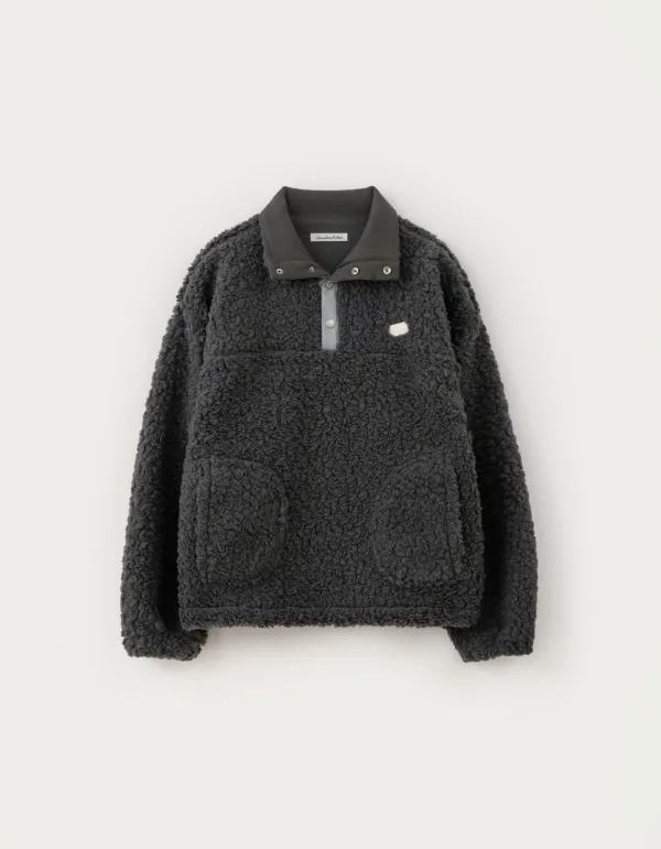 Toka Fleece Anorak - Charcoal