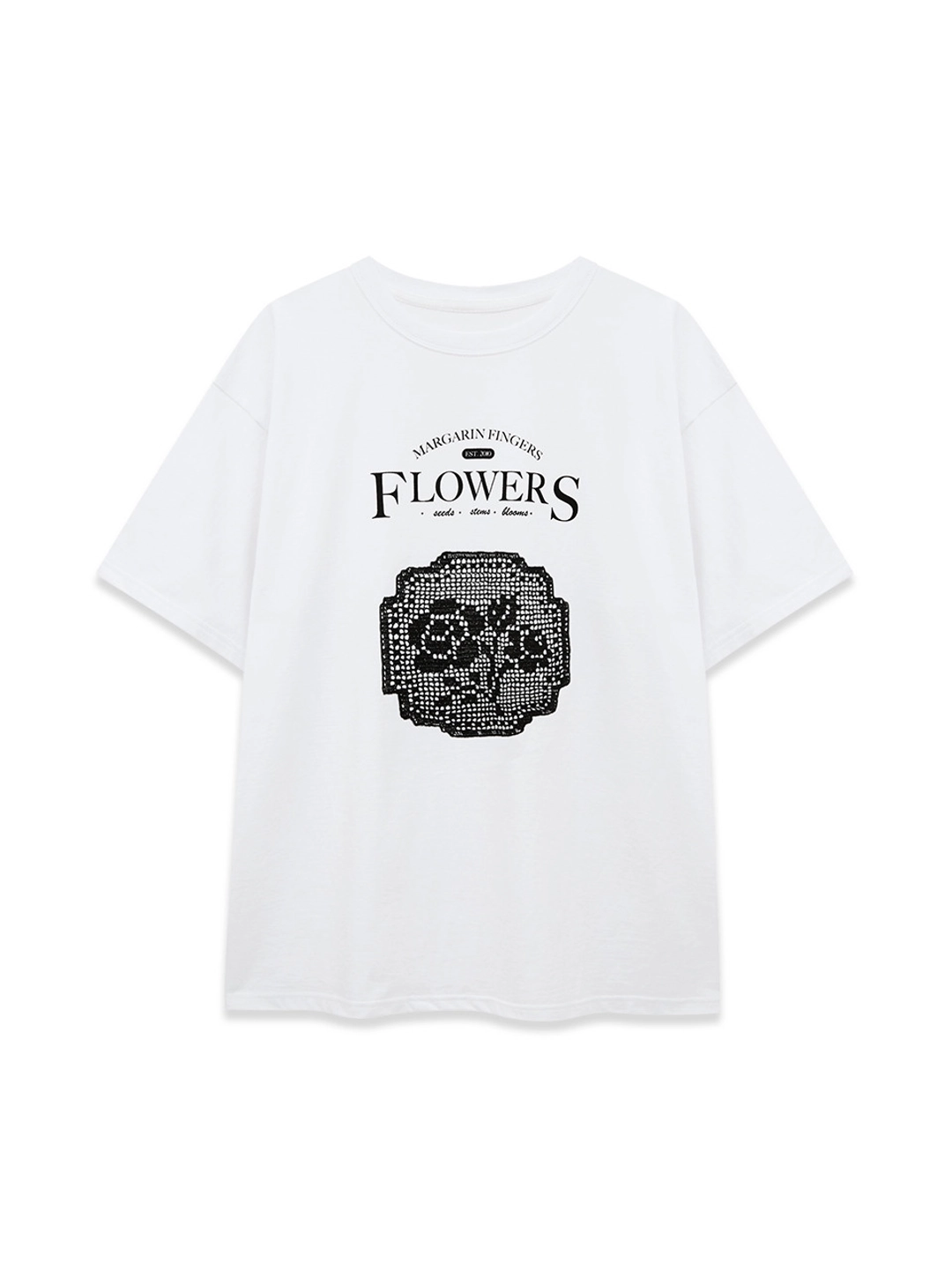 마가린핑거스 LOGO CROCHET T-SHIRT (WHITE) 상품 이미지 1