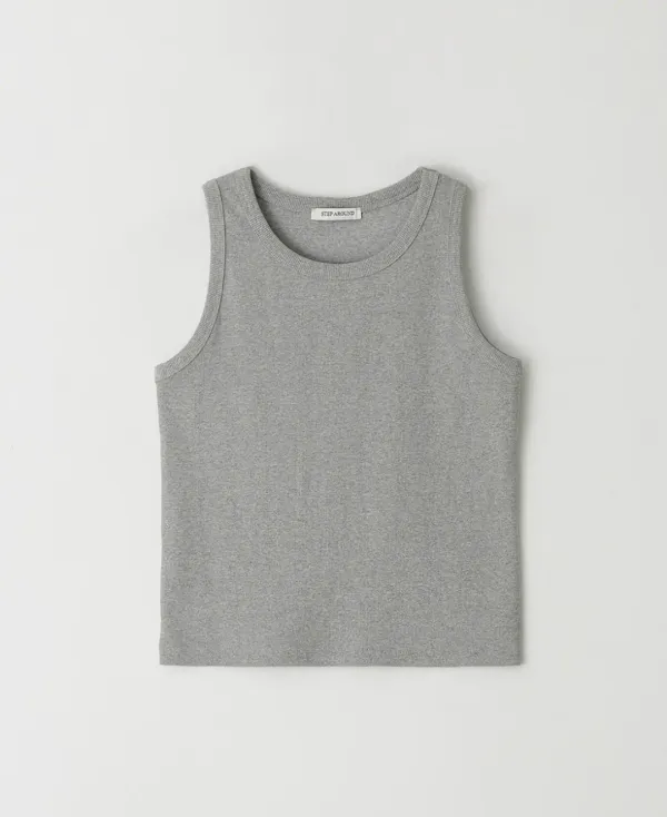Span rib sleeveless_GREY
