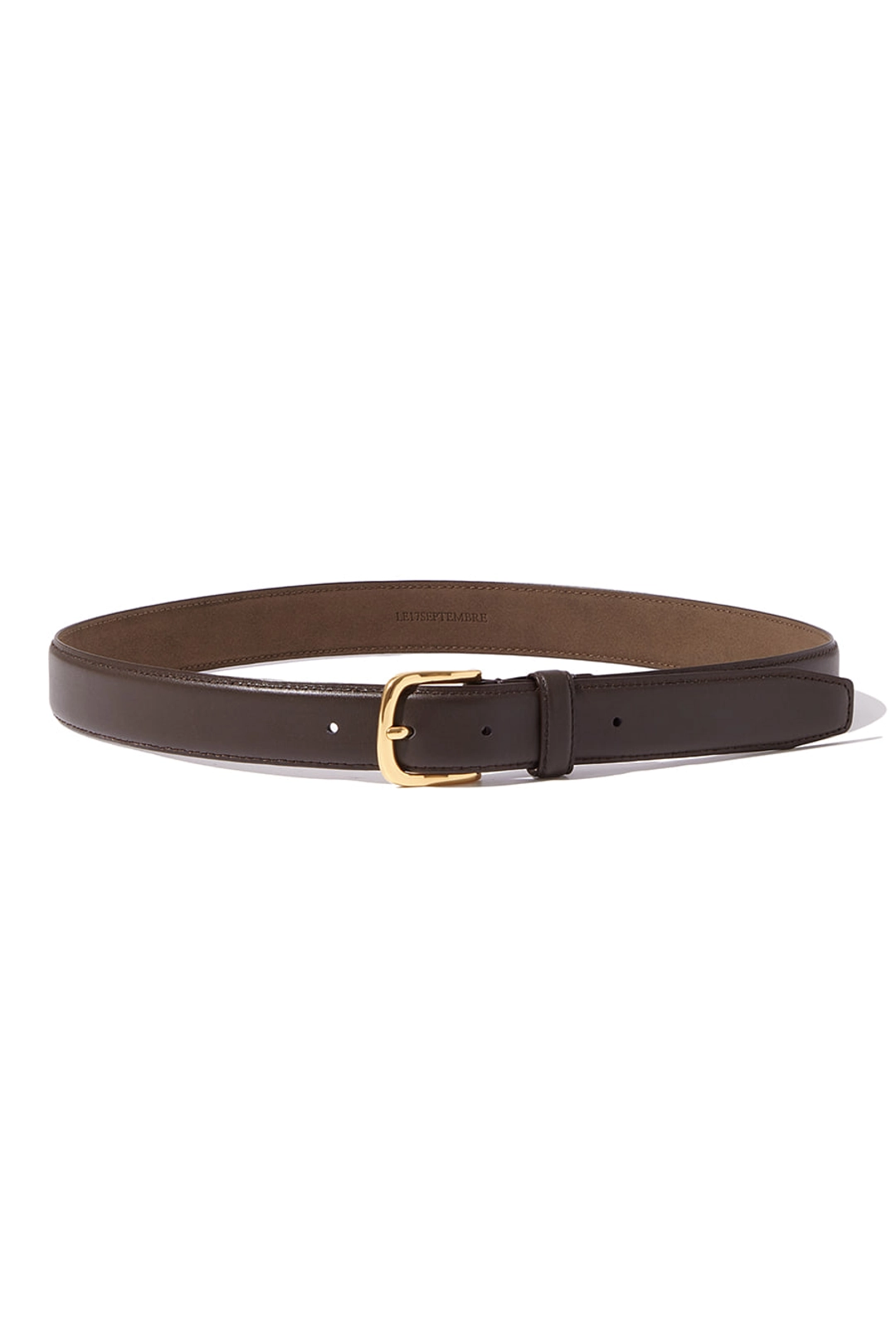 르917 ENGRAVED LOGO LEATHER BELT [BROWN] 상품 이미지 1