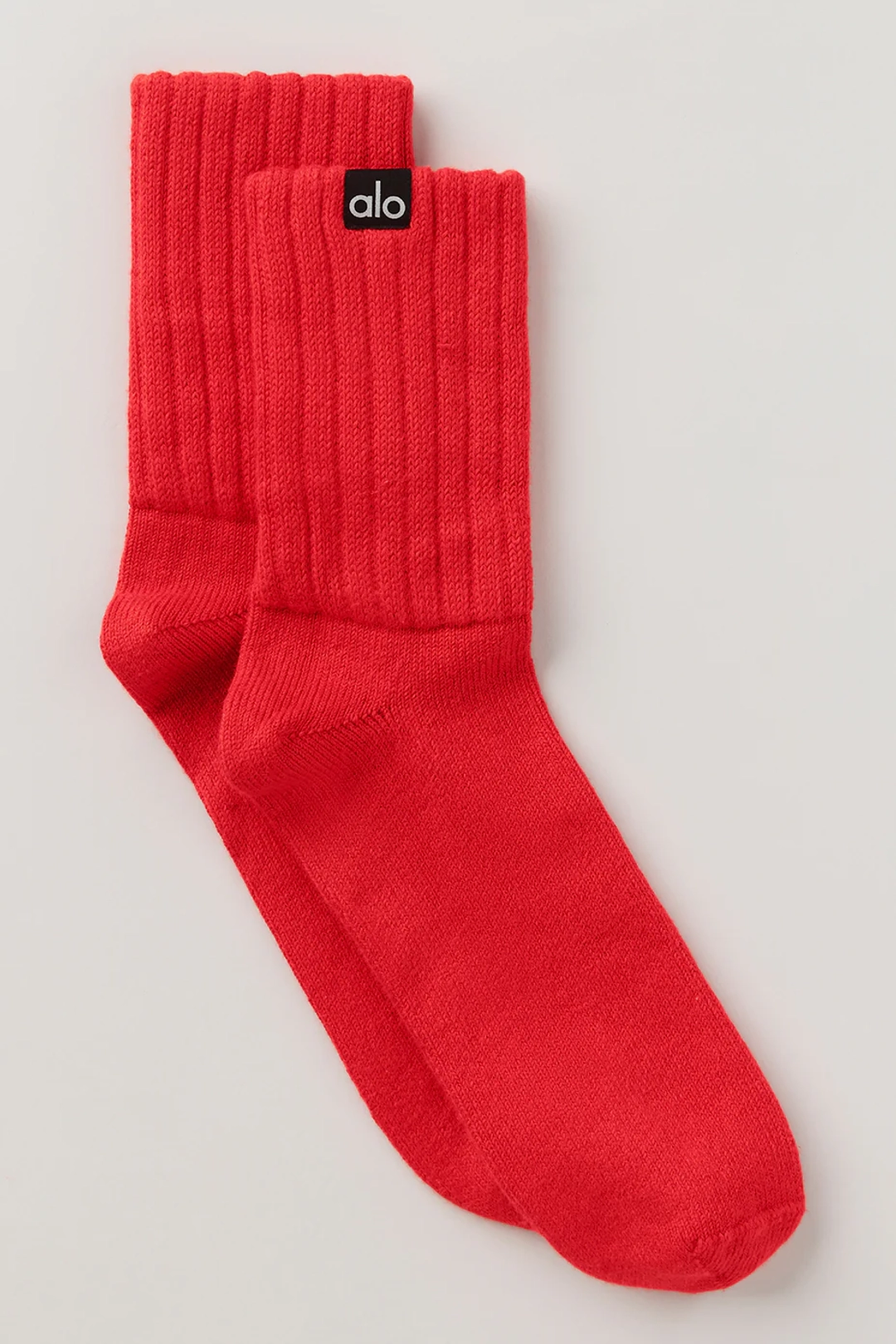 알로요가 Unisex Half-Crew Scrunch Sock - Bright Red 상품 이미지 1