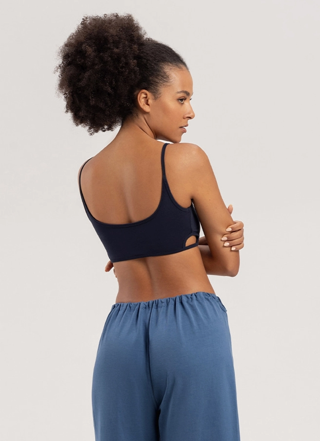 부디무드라 Side cut bra top_Evening Blue 상품 이미지 1
