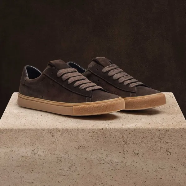 Men's Suede Retro Sneaker - Ebony