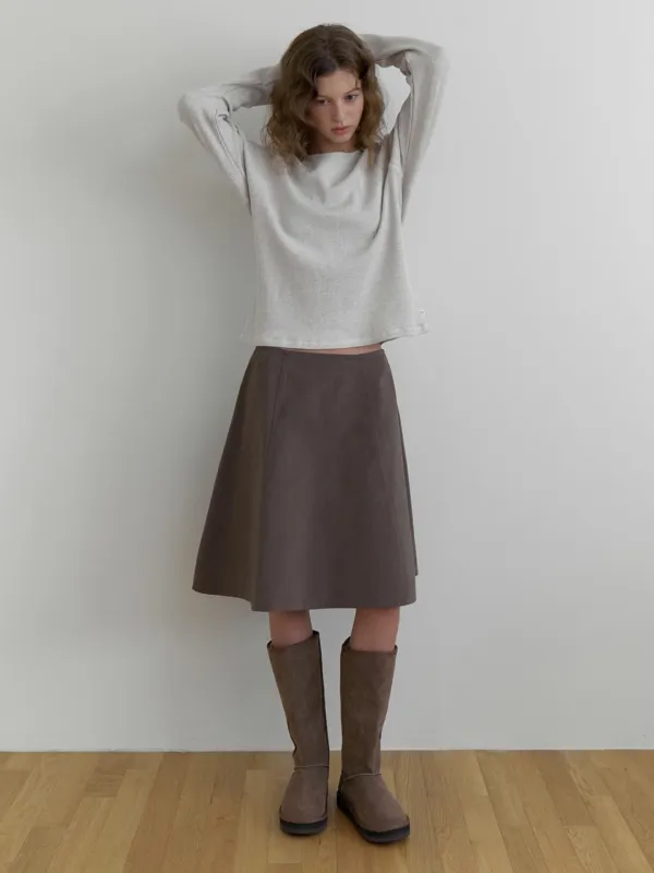 Smore flare skirt (brown)