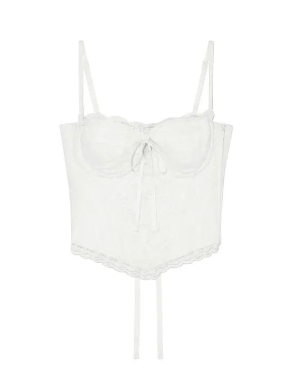 BLOOMING CORSET TOP (WHITE)