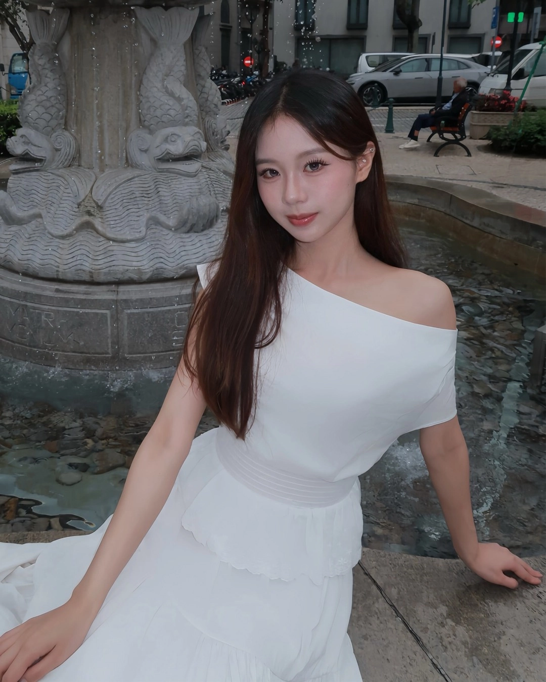 낫유어로즈 @2ouii.__ Drape lace blouse (Ivory) 상품 이미지 1