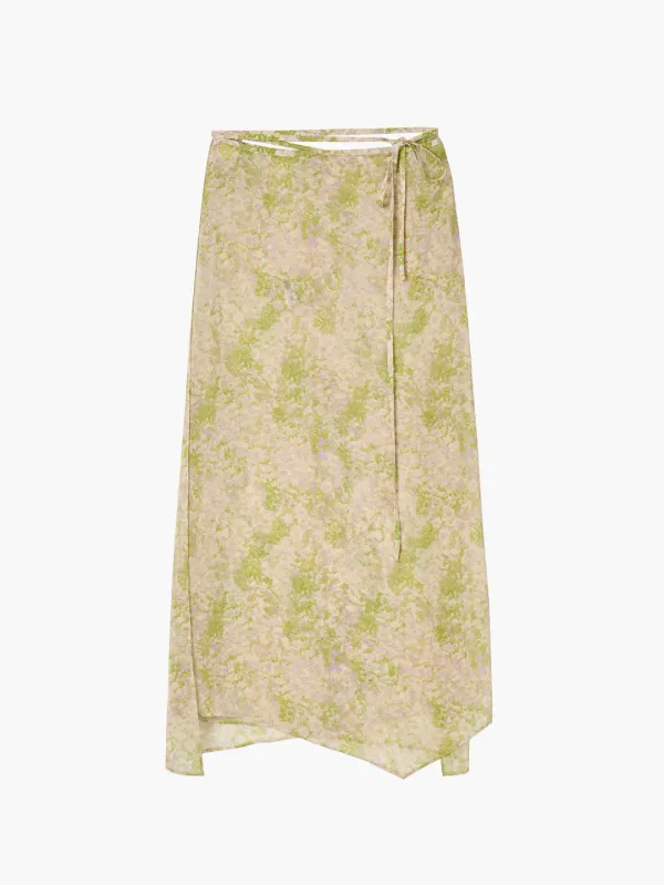 [1st Re-order] Chiffon Layering Skirt, Lime